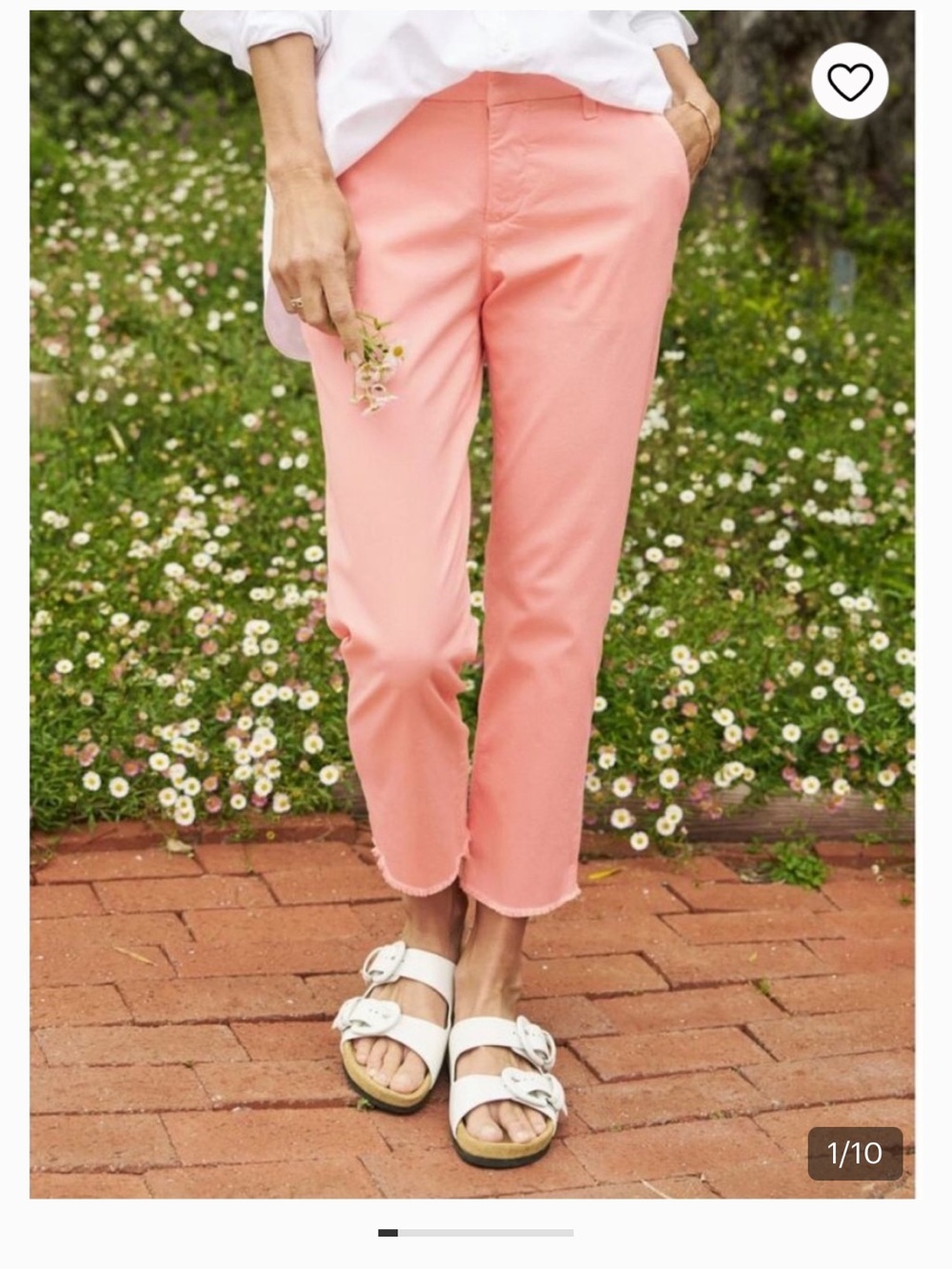 Frank & Eileen Wicklow Coral Pink Cotton Pants